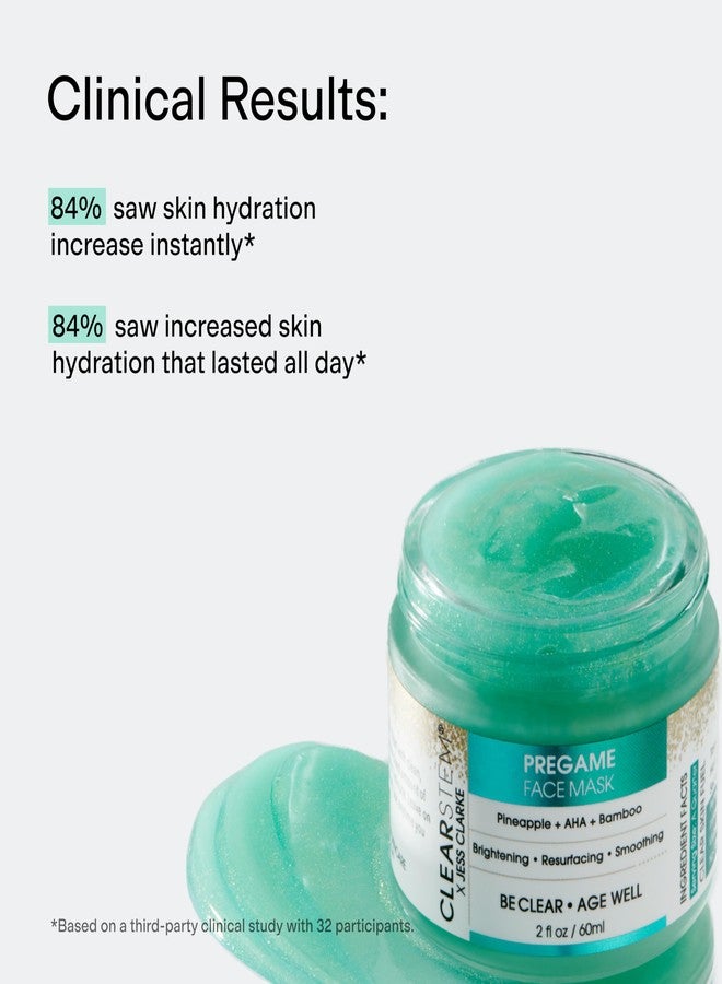 CLEARSTEM PREGAME Illuminating Face Mask with AHA Face Exfoliant - Skin Facial Mask with Bamboo & Turmeric for Makeup Prep - Gentle Face Exfoliator and Smoothing Face Mask for Weekly Skincare Routine - Image 5